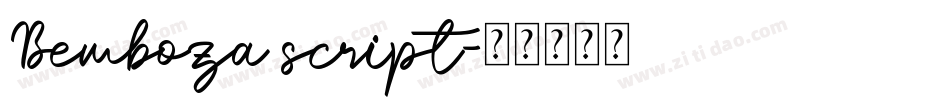 Bemboza script字体转换